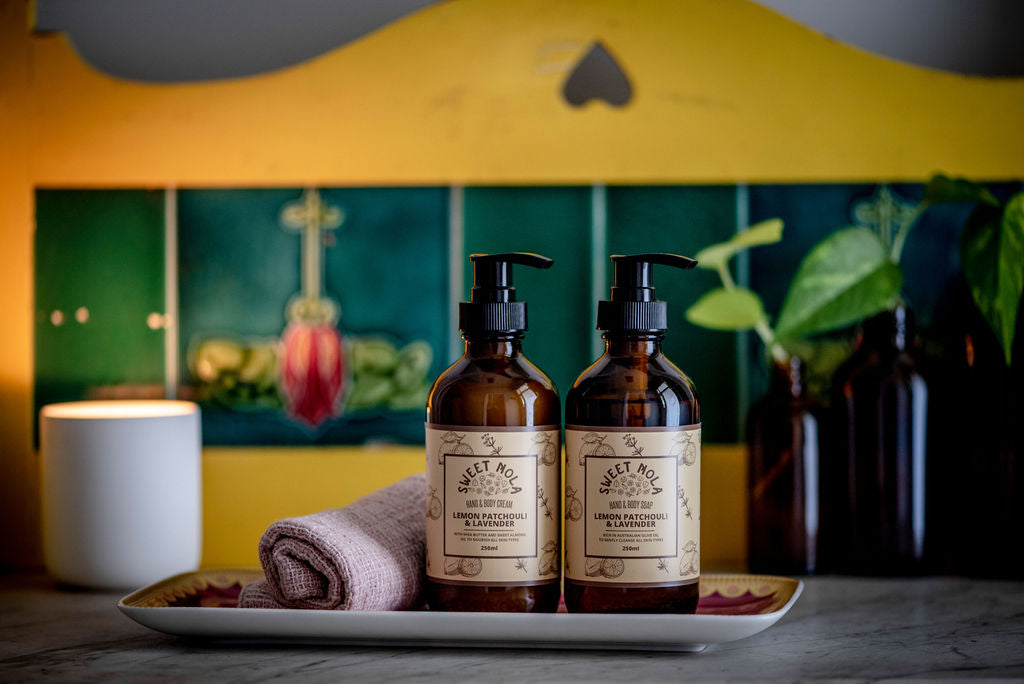 all natural liquid castile hand and body soap made with Australian olive oil and pure essential oils.
