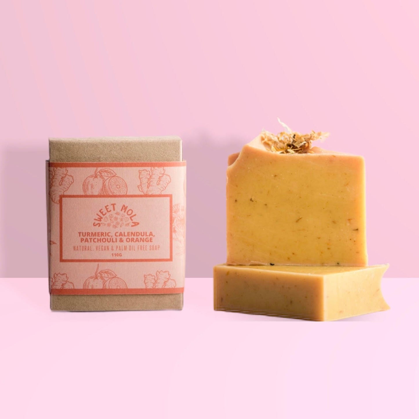 Turmeric, Calendula, Patchouli & Orange Bar Soap